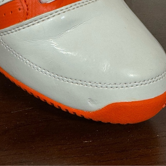 Adidas Orange and White Men’s Basketball Hi-top Sneakers with Breathable Mesh 10 - Picture 9 of 16